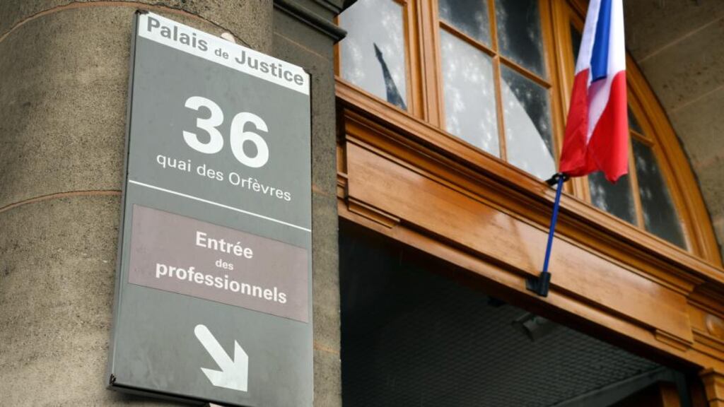 The entrance to the Paris criminal investigation department headquarters at 36 Quai des Orfèvres in the French capital. Photograph: Bertrand Guay/AFP/Getty Images