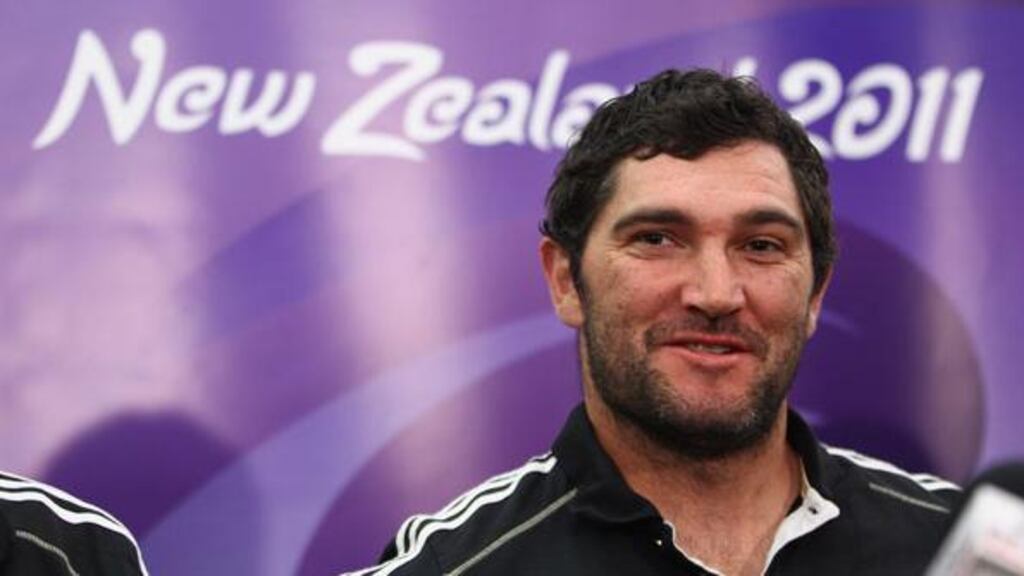 Stephen Donald of the All Blacks answers questions during a New Zealand media session at The Heritage Hotel in Auckland on October 11th, 2011. - (Photograph: Phil Walter/Getty Images)