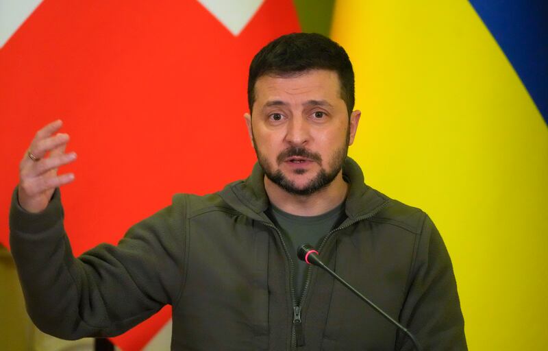 Ukrainian president Volodymyr Zelenskiy said in his nightly video address on Friday that the Russians were 'dismantling the entire healthcare system' in Kherson and other occupied areas. Photograph: Efrem Lukatsky/AP