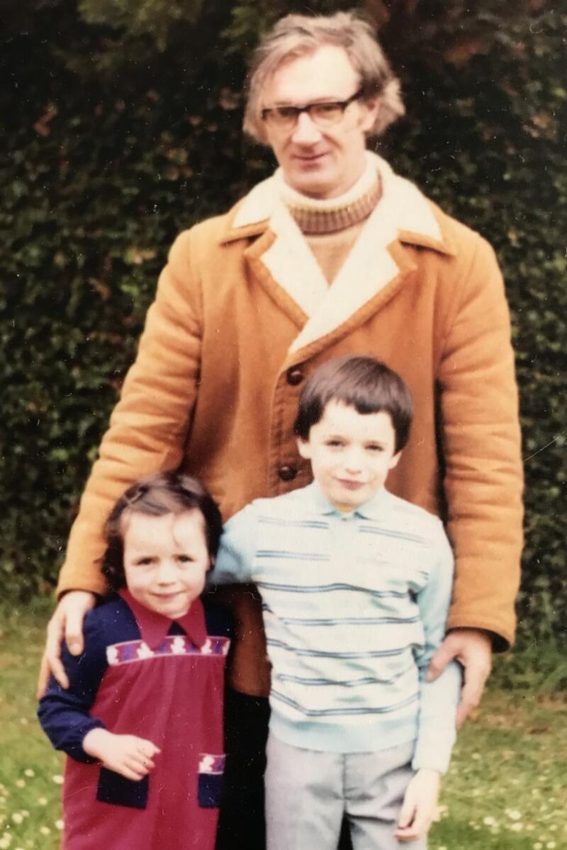 Geraldine, her brother Ronan and their father