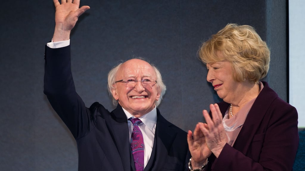 President Michael D Higgins and his wife Sabina. Photograph: Tom Honan/The Irish Times