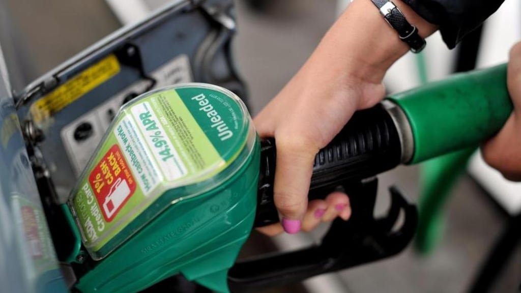 Filling up. the price of oil has tumbled recently.