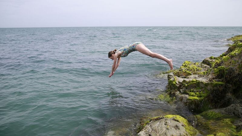 Author Ruth Fitzmaurice at Ladies Cove in Greystones. “You might not always like the person who goes in the water, but you always like the person who comes out.” Photograph Nick Bradshaw