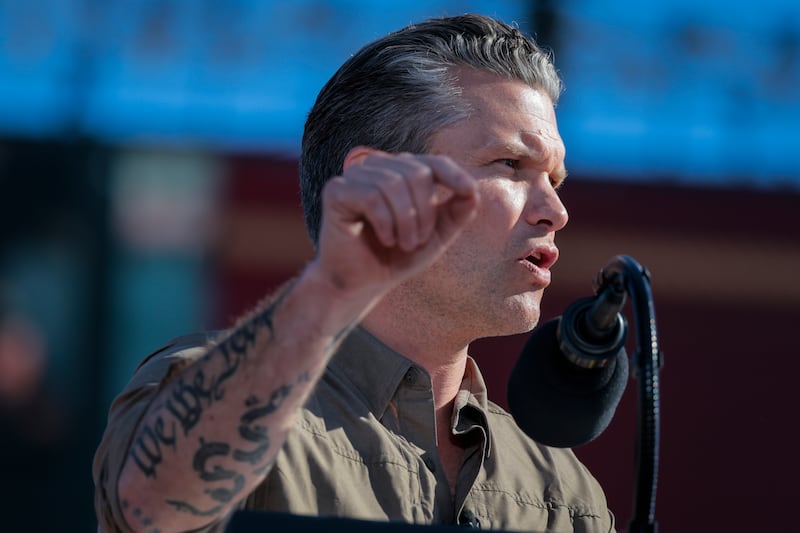 Pete Hegseth, immature and unconfident, cannot accept a free press is integral to democracy. Photograph: Mario Tama/Getty Images