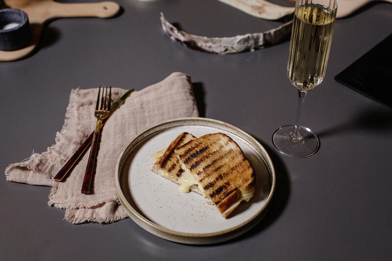 Murphy’s ultimate festive indulgence: a cheese toastie using sliced pan and luxurious Mont d’Or cheese