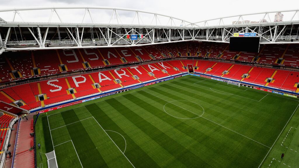 Spartak Moscow’s Spartak Stadium, a host venue for the 2018 World Cup. Photograph: Ian Walton/Getty