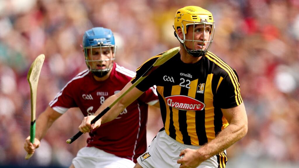 Kilkenny’s Colin Fennelly in action against Johnny Coen of Galway during the 2018 hurling senior championship final replay, at Semple Stadium. Photograph: James Crombie/Inpho
