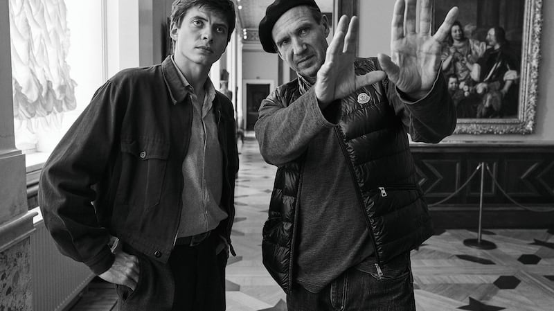 Ralph Fiennes, right, and Oleg Ivenko, a Ukrainian-born soloist with the Tatar State Ballet who plays Rudolf Nureyev in The White Crow