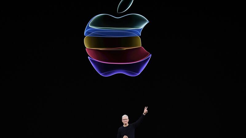 Tim Cook, chief executive officer of Apple at the unveiling of the iPhone 11.