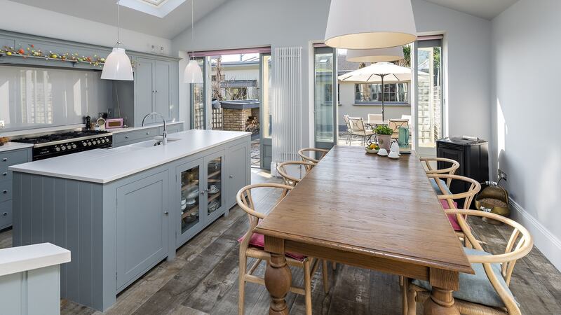 Large kitchen/dining area