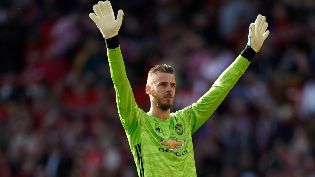 David De Gea has signed a new long term contract with Manchester United. Photograph: Will Oliver/EPA