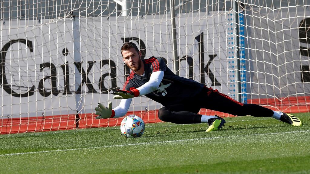 David de Gea is not certain of his place in the Spain team. Photograph: EPA