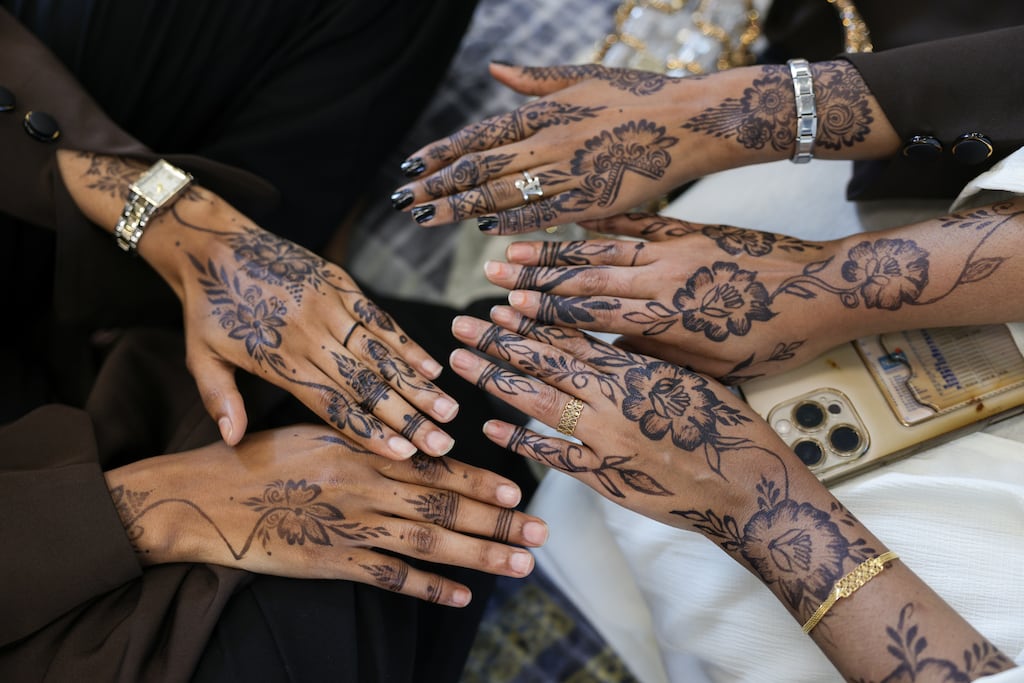 Traditional hand art celebrating Eid Al-Adha at Croke Park this year, during what was described as Ireland's largest Muslim gathering. Photograph: Dan Dennison