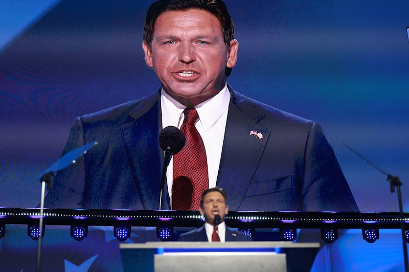 Florida governor Ron DeSantis attacked Mr Biden (81) as being too old for the job of president. Photograph: Joe Raedle/Getty Images