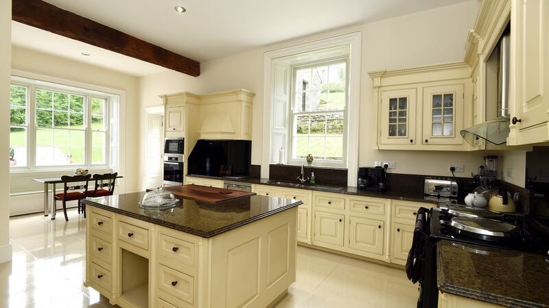 Stone Hall, fully refurbished eight-bedroom Georgian mansion overlooking Glandore Harbour, for sale with Charles McCarthy at a guide of €3.8 million