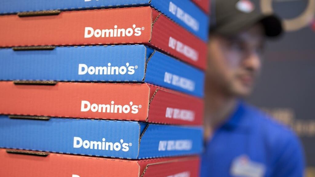 Sales at Domino’s UK have slowed over the past year as it has struggled to move quickly to compete with online delivery aggregators. Photograph: Jason Alden/Bloomberg