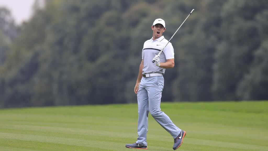 Rory McIlroy shot an opening round 68 in the HSBC Champions leaving him five shots off the lead of Brenden Grace. Photograph: Reuters