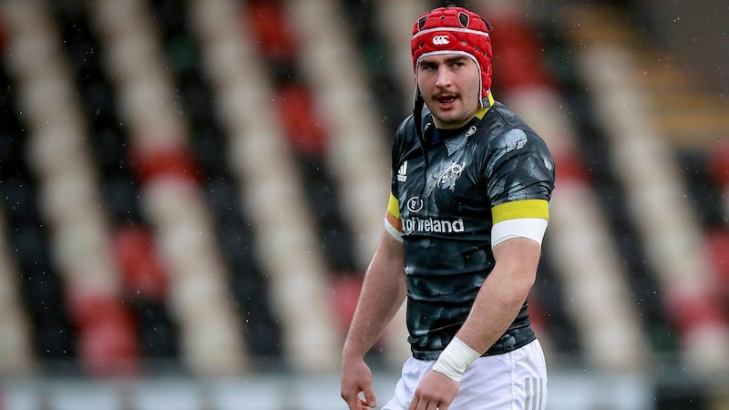 Munster’s John Hodnett in action against the Dragons at Rodney Parade. Photograph: Tommy Dickson/Inpho