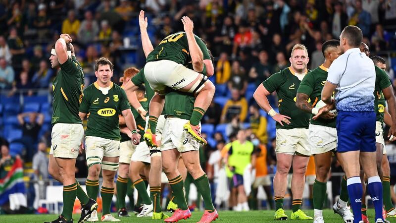 The Springboks are back to world number one after their win over the All Blacks on Saturday. Photograph: Dave Hunt/EPA