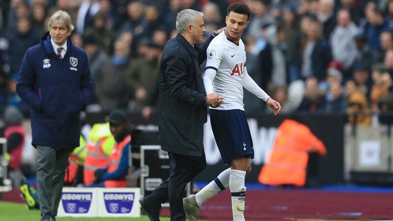 Dele Alli delivered an improved performance against West Ham in José Mourinho’s first match. Photograph: Stephen Pond/Getty