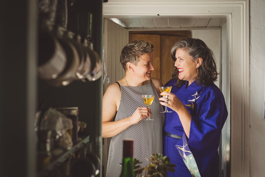 Anna and Orla Snook O’Carroll of Valentia Island Vermouth toast to another successful gold award at Blas na hÉireann this year. Photograph: Joleen Cronin