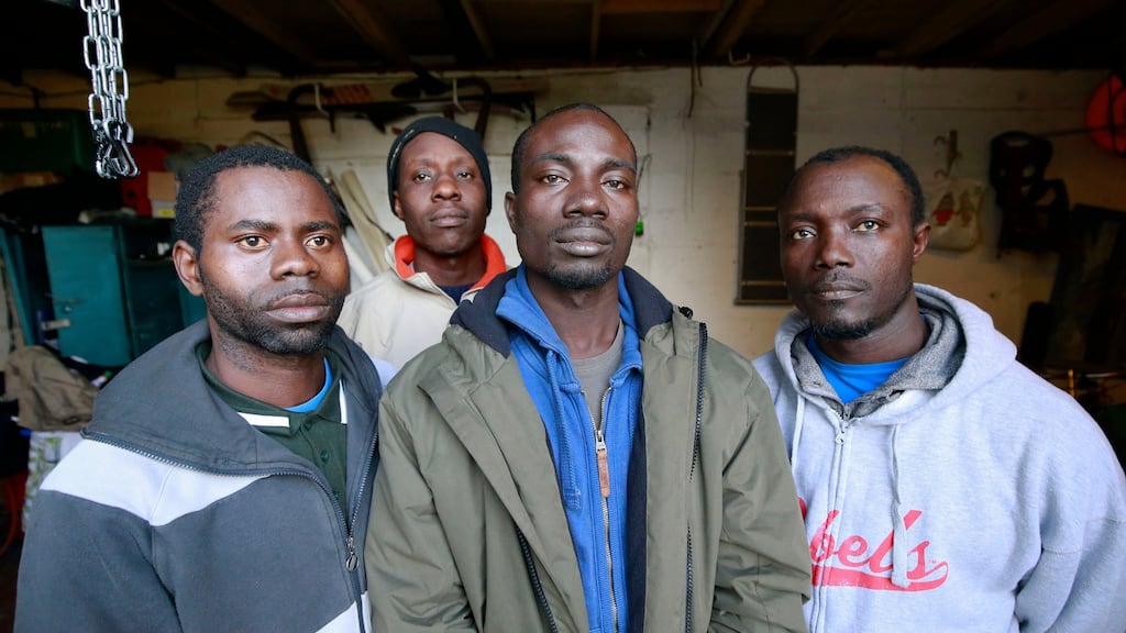 From left, Noel Adabblah, Joshua Baafi, James Effirim and John Ninson have been taken into the care of the State. Photograph: Nick Bradshaw