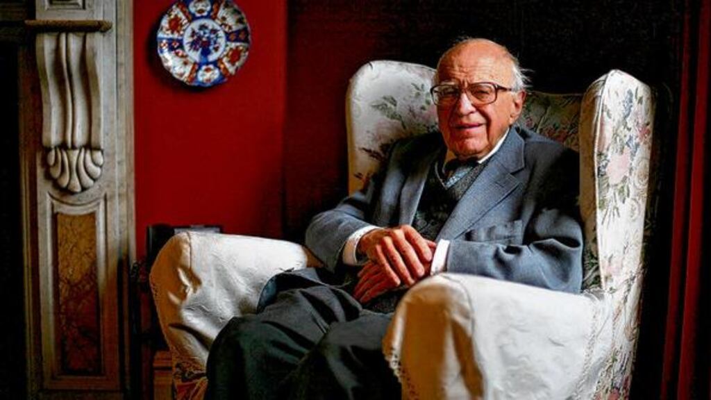 Prof Kevin B Nowlan at home ahead of his 90th birthday, when he said: "As long as you're in good health and keep your mind active, you can't ask for much more"