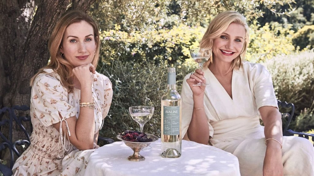 Avaline: Katherine Power and Cameron Diaz, creators of the organic, vegan, additive-free wine. Photograph: Justin Coit/Avaline