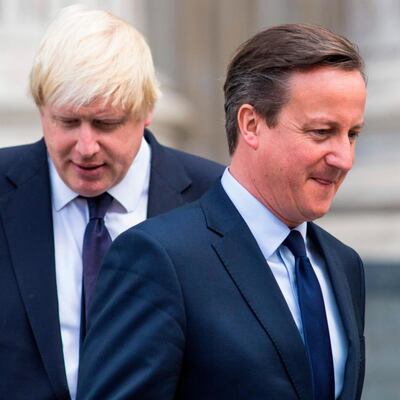 Mind your back: David Cameron with Boris Johnson, his eventual successor as British prime minister, in 2015. Photograph: Jack Taylor/AFP/Getty