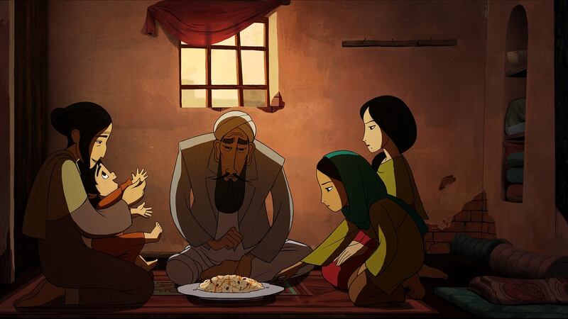 Scene from ‘The Breadwinner’, by Cartoon Saloon.