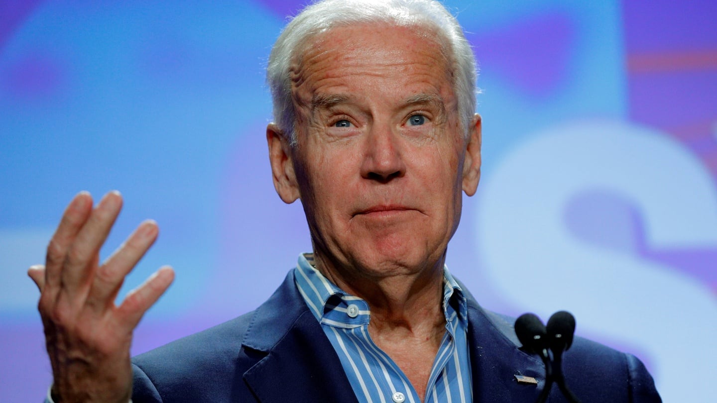 Former US vice-president Joe Biden speaks about the Biden Cancer Initiative at the at the Music Film Interactive Festival. Photograph: Brian Snyder/Reuters