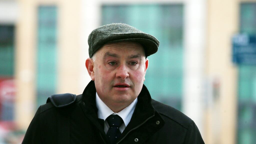 Patrick Quirke of Breanshamore, Co Tipperary arriving at the Central Criminal Court where he is charged with the murder of Bobby Ryan. Photograph: Collins Courts.