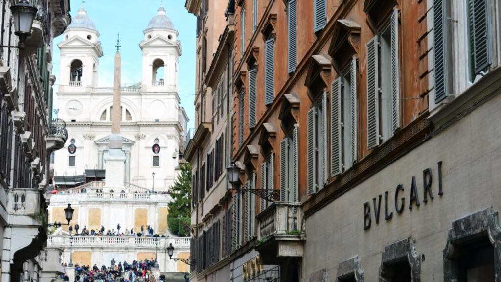 The Bulgari store by the Spanish Steps in Rome. Last year, the company’s Irish unit was investigated by Italian authorities. Photograph: Giuseppe Cacace/AFP/Getty Images