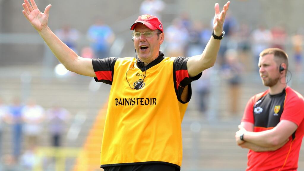 Down manager Eamon Burns: “My job is to take a team and put Down back to where it was in the 1990s. And it will take another number of years.  We will just keep working away.” Photograph: Andrew Paton/INPHO/Presseye