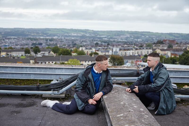 The Young Offenders: Chris Walley and Alex Murphy as Jock O'Keeffe and Conor MacSweeney in the TV comedy. Photograph: Miki Barlok/Vico/BBC