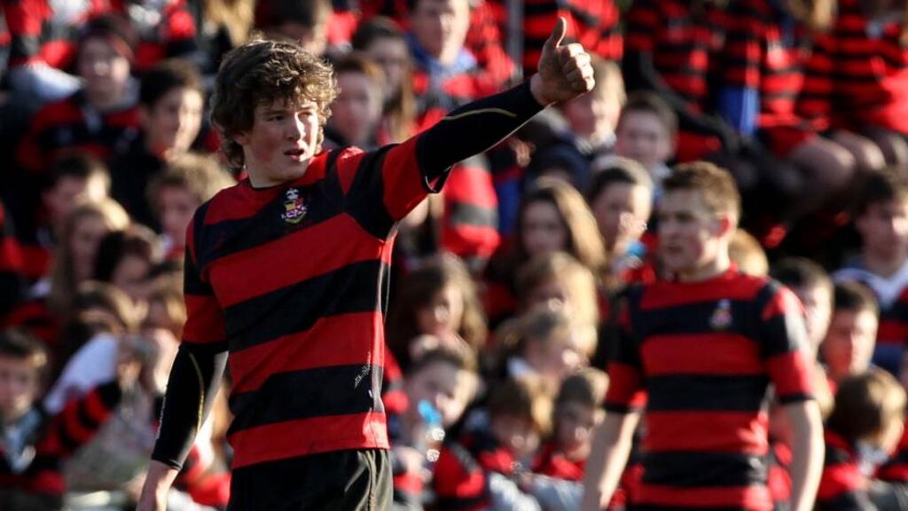 Peter Lydon playing for Kilkenny College during the Leinster Schools Senior Cup quarter-final in 2010. The outhalf was invited for a trial at Stade Francais in Paris last season. Photograph: Inpho
