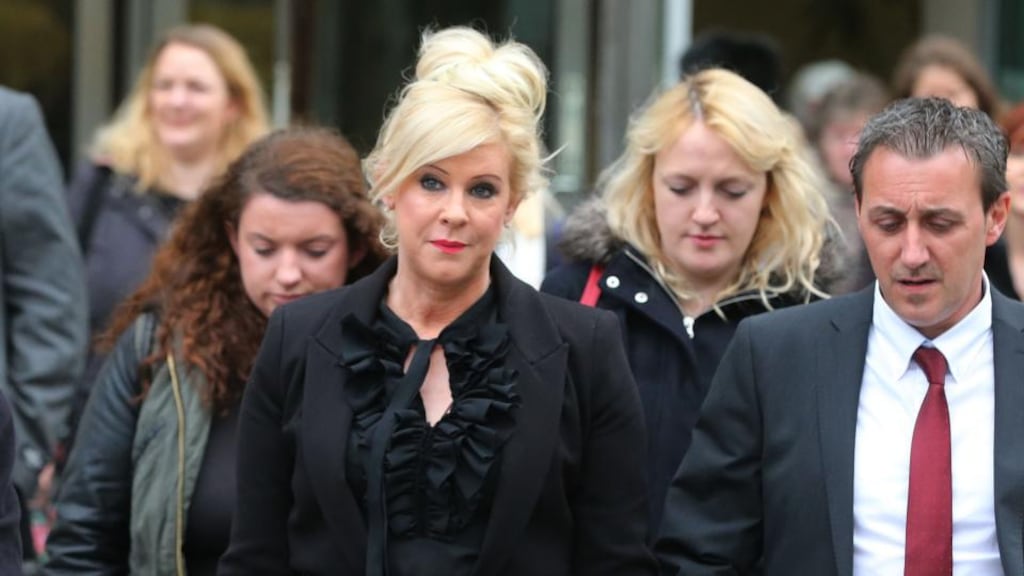 Bernadette Smyth leaving Belfast Magistrates’ Court on December 17th, 2014 after she was ordered to do 100 hours’ community service and pay £2,000 compensation for harassing the director of a Marie Stopes clinic. File Photograph: Niall Carson/PA Wire