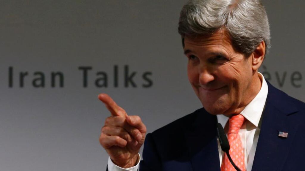 US secretary of state John Kerry today said he hoped an agreement to end a dispute over Iran’s nuclear programme would be completed within months. Photograph: Denis Balibouse/Reuters.