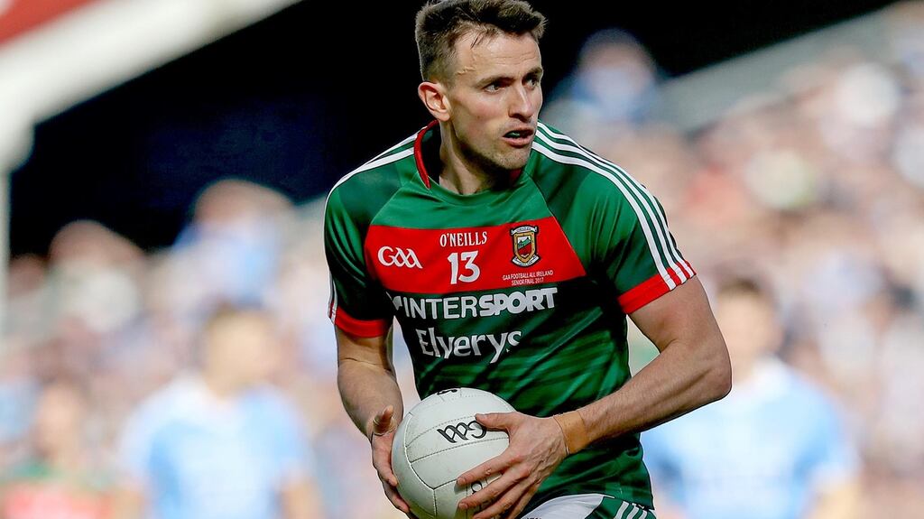 Mayo’s Jason Doherty scored 1-4 in his side’s defeat of Sligo in Ballina. Photograph: Tommy Dickson/Inpho