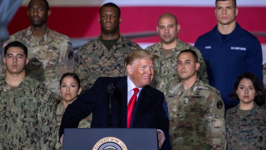 eUS president Donald Trump has celebrated the launch of Space Force, the first new military service in the country in more than 70 years. Photograph: ERIK S Lasser/EPA