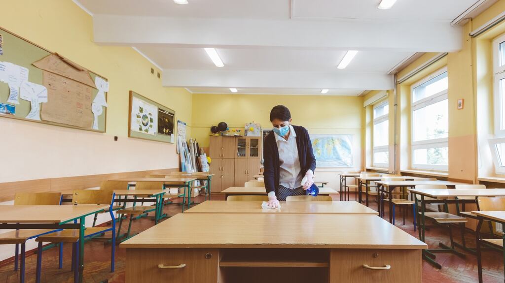 In new guidance, schools will be advised to keep windows open fully during break-times and at the end of the school day, and partially open when classrooms are in use. Photograph: iStock