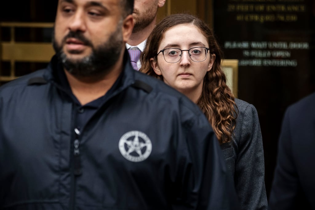 Caroline Ellison, a former top adviser to the cryptocurrency mogul Sam Bankman-Fried, was sentenced to two years in prison on Tuesday for her role in the $8 billion fraud that led to the implosion of the once high-flying FTX crypto exchange. Photograph: Karsten Moran/The New York Times