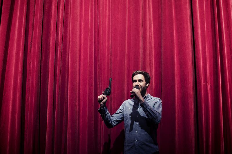 Bush Moukarzel of Dead Centre in Chekhov's First Play at Samuel Beckett Theatre as part of Dublin Theatre Festival 2015. Photograph: José Miguel Jimenez
