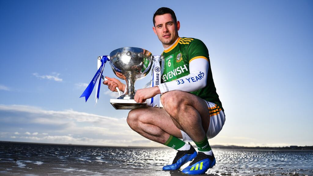 Meath footballer Donal Keogan at  Allianz Ireland’s announcement of a five-year extension of its partnership with the GAA as title sponsor of the Allianz Football and Hurling Leagues on Tuesday. Photograph: Brendan Moran/Sportsfile