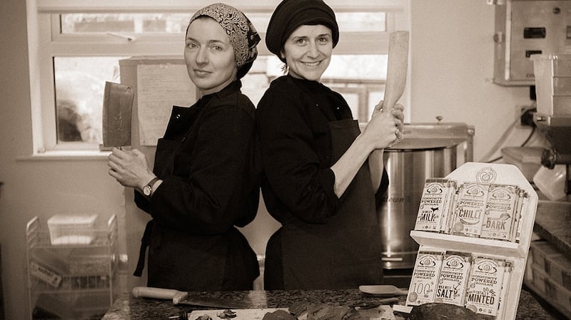 Clonakilty chocolatiers Allison Roberts (right) and Claudia Edelmann. Photograph: Dermot Sullivan