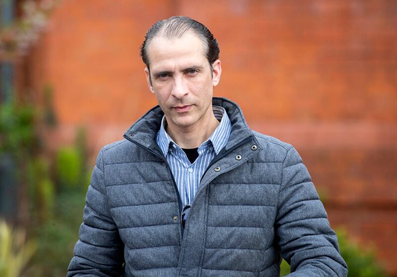 Kamran Khan, a security guard at Dunnes Stores pictured this afternoon at Dublin District Coroner's Court after giving evidence to the inquests into the deaths of Seema Banu and her children. Photograph: Colin Keegan/Collins Dublin