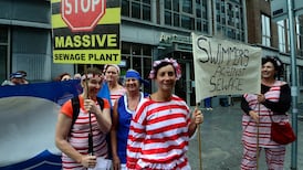 Sea swimmers protest against north Dublin waste-water plant