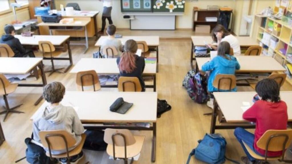 A requirement for children in primary school to wear masks is expected to be discussed by Nphet. File photograph: The Irish Times