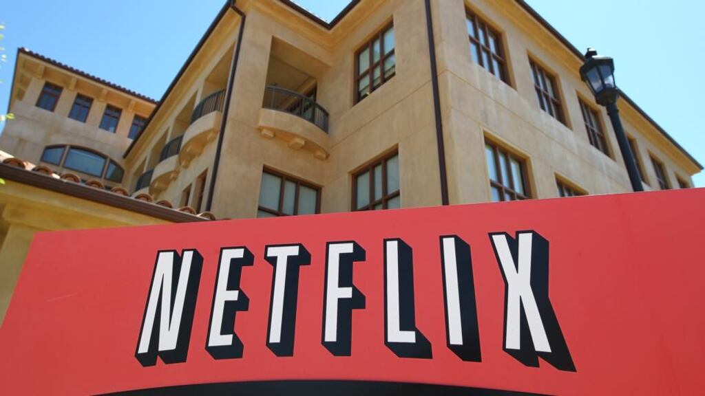 Netflix shares jumped 10 per cent in after-hours trading after reporting  third-quarter results yesterday. The streaming service provider added 1.3 million customers with a net income increase of 315 per cent. Photogaph: Justin Sullivan/Getty Images