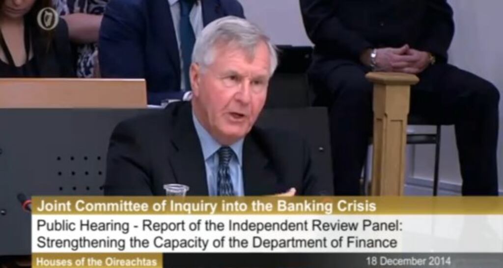 Rob Wright, a former Canadian secretary general of finance, addressing the banking inquiry this morning.